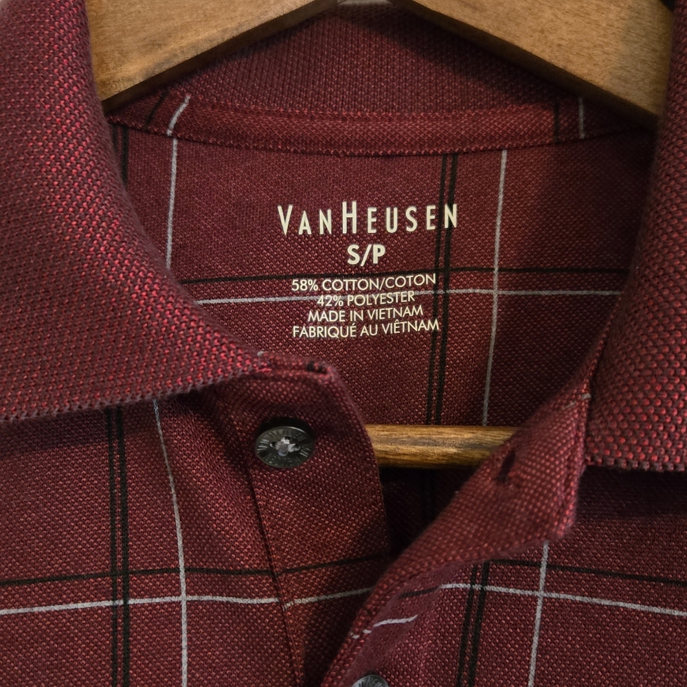 Men's Van Heusen Purple and Maroon Polo Shirts Set - Picture 3 of 9